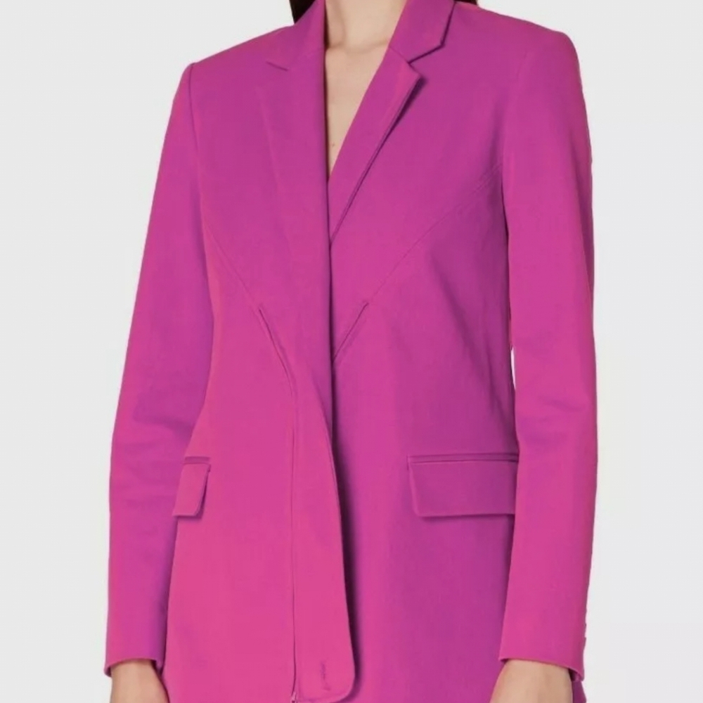 NWT Derek Lam 10 Crosby Pink/Fuschia Loa Convertible Jacket Size 8. 10